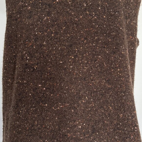 J. Jill Women's Wool and Cashmere Blend Sleeveless Brown Knit Vest Size Large - Picture 5 of 7
